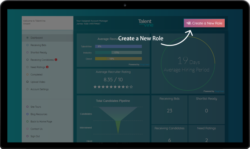 How TalentVine Works - Step 1