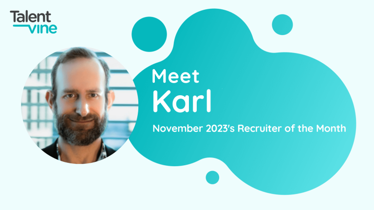 TalentVine's Recruiter of the Month November 2023 - Karl Germann from IPA