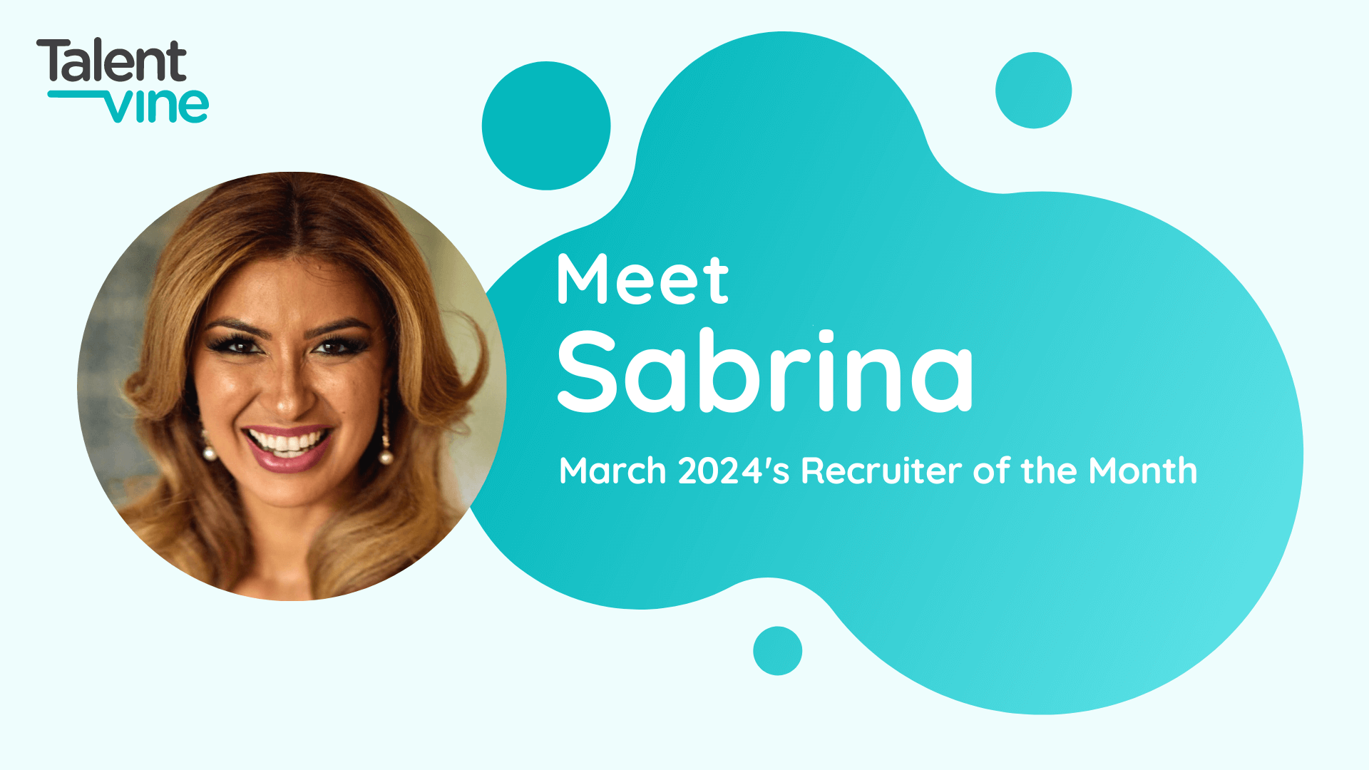 TalentVine Recruiter of the Month - Sabrina Maddock